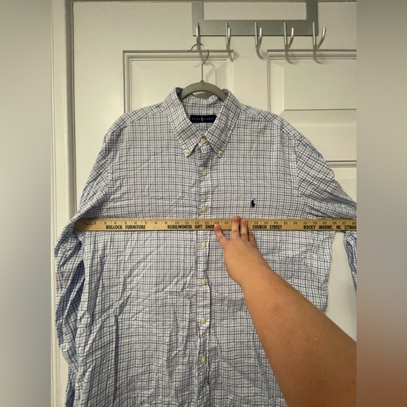 Excellent used condition men’s Ralph Lauren size XXL blue and white check  top - Picture 4 of 8